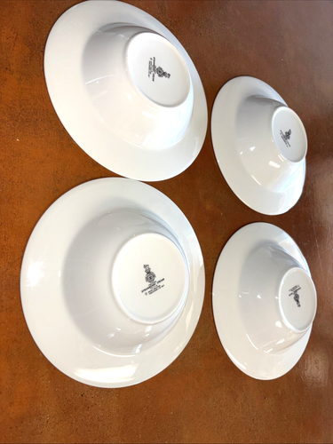 4 zuppiere vintage anni 70 Royal Doulton crema fragola bordo piatto 8 in TC1118 - Foto 3 di 4