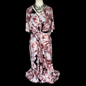 pink and black maxi dress