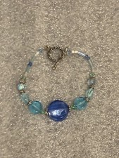 Blue beaded bracelet