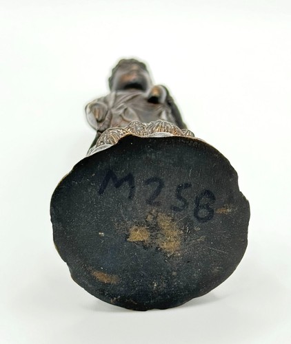 Vintage Bronze japanische Meiji Ära Buddha Kannon Charity Mudra mit Vase (MiM) - Bild 11 von 11