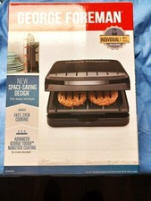 George Forman Individual Size Electric Indoor Non Stick Grill Panini Hamburgers