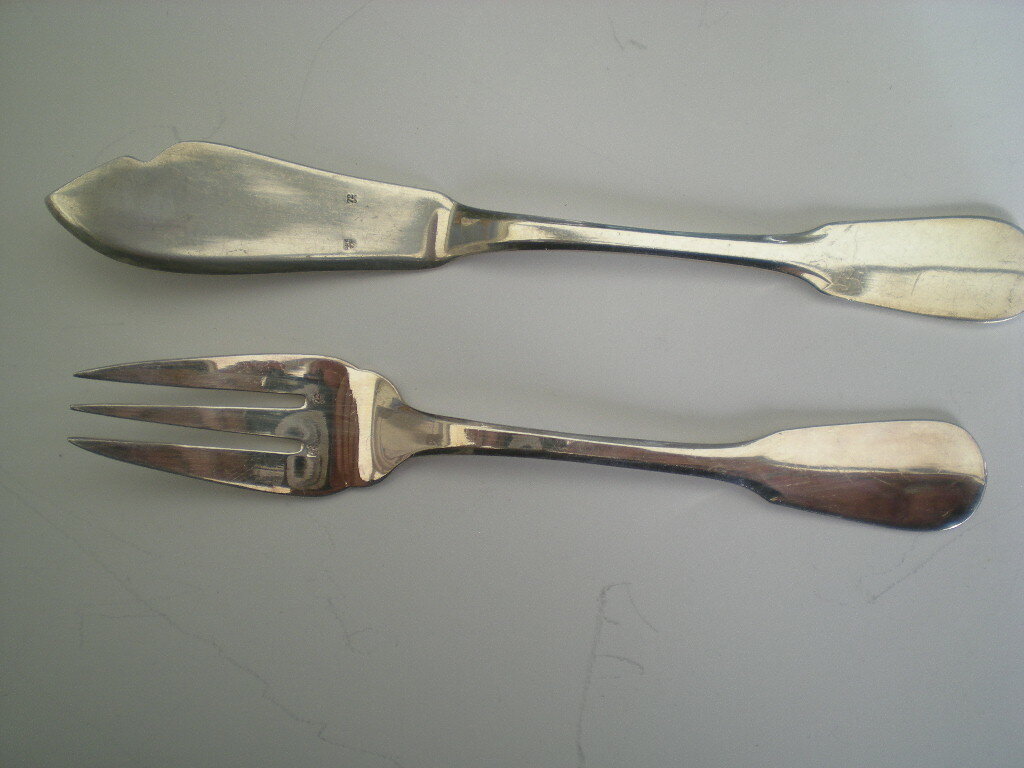 12 couverts à poisson en métal argenté Guildar 24 pièces - Arts de la table