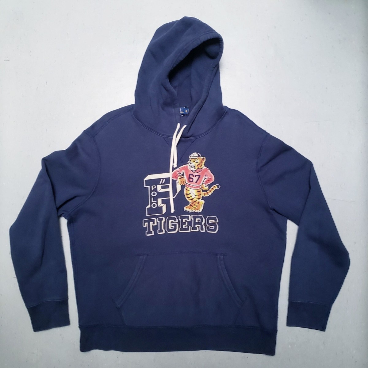 POLO Ralph Lauren Single V Hoodie Tiger Flocking Sweatshirt