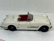 Vintage White Corvette Convertible Friction Car - Japan Made