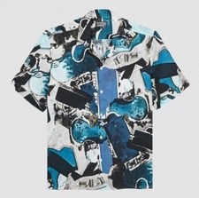 Vilebrequin Mens Linen Resort Shirt / Blue White / RRP £175