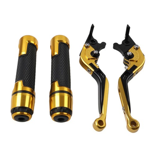 Folding Extendable Brake Clutch Lever Handlebar Grip Kit For Kawasaki ZX6/636R - Bild 5 von 10