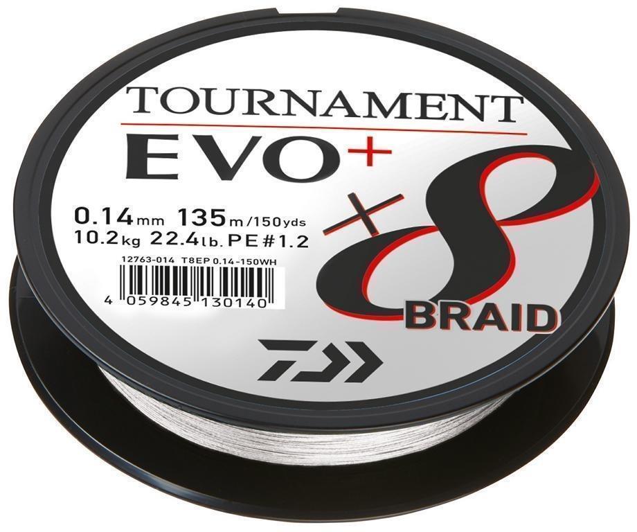 Daiwa Tournament X8 Braid EVO 010мм 67кг 2700 м Белый шнур из гефлохтена 159390₽