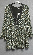 Alice & You Floral Lace Trim Dress UK 20 LN101 OO 11