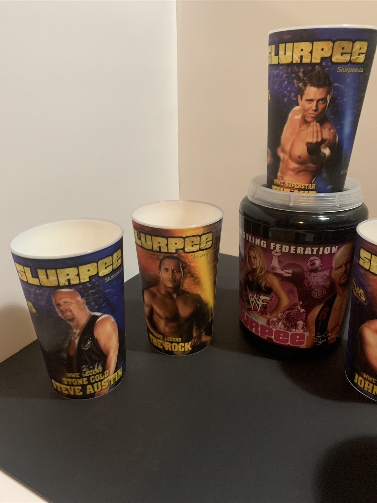 WWF/ WWE Slurpee Cups A Lot Of 6 eBay