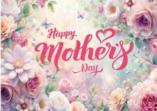 7x5FT Mother's Day Backdrop Pink Rose Flowers Backdrop Mother Day Party Decor...