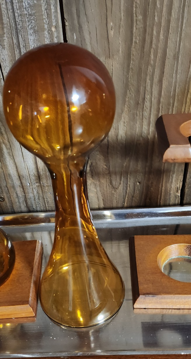 Yard of Ale アンティーク装飾 Double set of Vintage Yard of Ale Glasses with Wood Stand | eBay