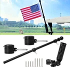 10L0L Golf Cart Flags with Pole and Mount for Yamaha EZGO Club Car Icon EV Star