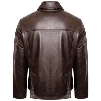 India Jones Jacket Men's Brown Leather Jacket Real Leather Jacket Men