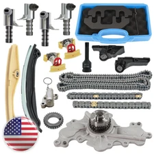 Timing Chain Kit Valve Holding Tool Water Pump Fit Lincoln Ford MKS Flex V6 3.5L