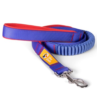 Bungee Dog Leash, Blue - Easily Attaches to Any Dog Collar or Harness D-Ring ...