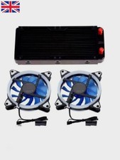 Computer Cooler,DIY 240mm Cooler CPU/GPU Block Pump Reservoir LED Fan Heat Sink 