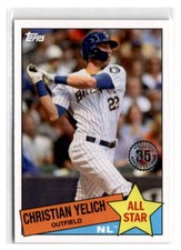 2020 Topps #85AS-19 Christian Yelich 1985 Topps 35th Anniversary All-Stars Blue