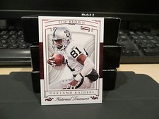 National Treasures Red Parallel Base Card Raiders Tim Brown 10/81  2015