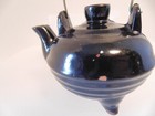 Vintage Miniature  Tea Pot Kettle Black Ceramic Salt Shaker Only 4" Tall — photo 9