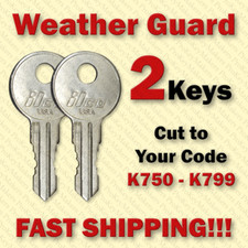 Weather Guard Truck  Toolbox Key / 2 TWO KEYS / Select your code K750 - K799