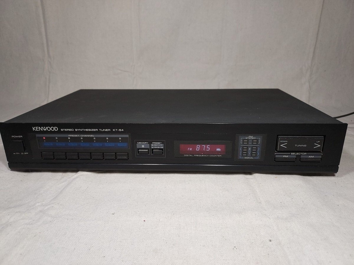 Kenwood KT-54 Stereo Synthesizer Tuner AM FM Audio Channel Memory
