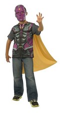 Vision Shirt Mask Marvel Avengers Ultron Fancy Dress Up Halloween Child Costume