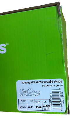 Ron English Men’s Crocs Area 54 Clog Slip-On 208137-0N4 Size 13 Crocs Ron English Area 54 All Terrain Green Clog Jibs 208137  main image 2