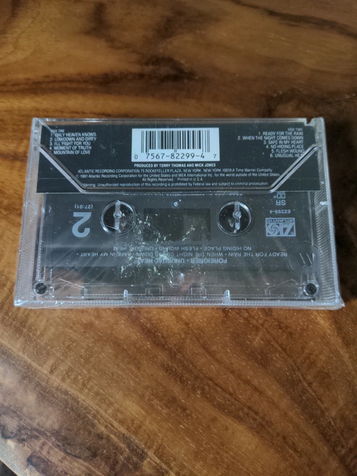 FOREIGNER - UNUSUAL HEAT - Cassette Tape Sealed - Image 2 of 3