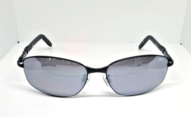 ESPN Mens Black Mirrored Rectangular Sunglasses - Sporty Cool Classy Style