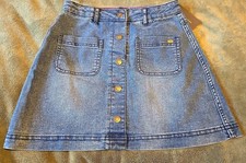 Tommy Hilfiger Girls Denim Skirt Button Down Mini Skirt Sz 12 NWT