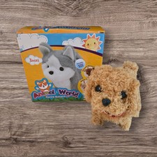 Animal World Electric Animal Toy Brown Puppy Dog Noise  Movement