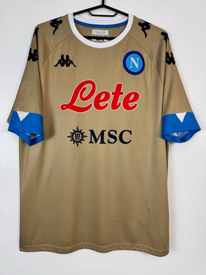 Kappa Kombat Extra Napoli 2021/22 Goalkeeper Jersey 31129NW Men s Size L