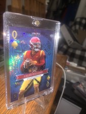 2023 Wild Card Blue Queen Spades 2/2 Wave Prizm Caleb Williams Bears