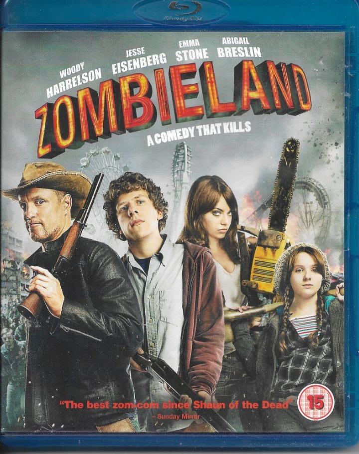 Zombieland Blu Ray, Woody Harrelson, Jesse Eisenberg, Emma Stone,