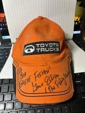 Vintage Orange Toyota Trucks Hat with a note