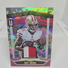 2019 Panini Unparalleled - Feats of Strength Impact #FS-MB Matt Breida /75 (MEM)