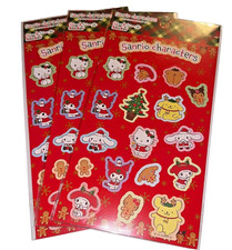 Hello Kitty Sticker Sheet Sanrio Characters Christmas Melody Kuromi Cinna
