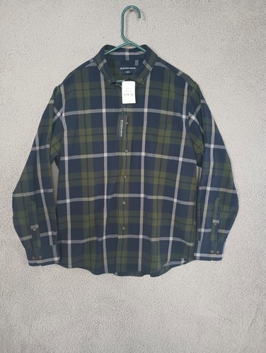 mizzen main City Flannel Mens Large Green NWT - Picture 1 of 6