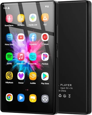 AHENOD 5" MP3 Player mit Android 13 OS, 96 GB MP3 Player mit Bluetooth und WiFi, 1080P