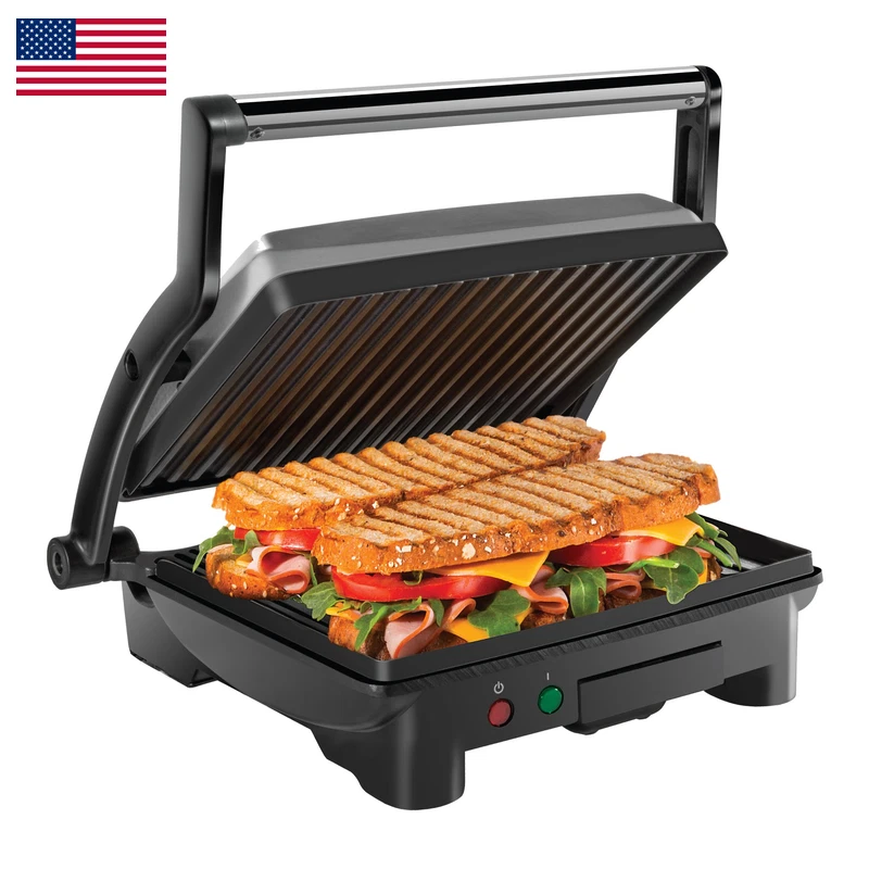 Chefman Panini Press Grill And Gourmet Sandwich Maker Non-Stick Coated Plates
Opens in a new window