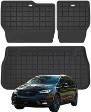 LJWAITO Cargo mat  Backrest Mat for 2017-2025 Chrysler Pacifica Fit Fuel 