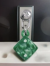 ♻️NEW Coachtopia 🎲Dice🎲 Bag Charm Green ♻️ Recycled ♻️ Acrylic Screw On CBU98