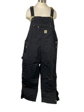 Black Carhartt Overalls Men's Size 2XL