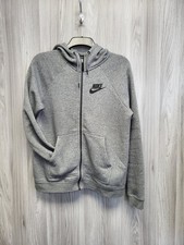 Nike grauer Hoodie mit durchgehendem Reißver...