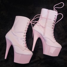 Tacones de plataforma Pleaser Adore 1020 para mujer 9,5 con cordones