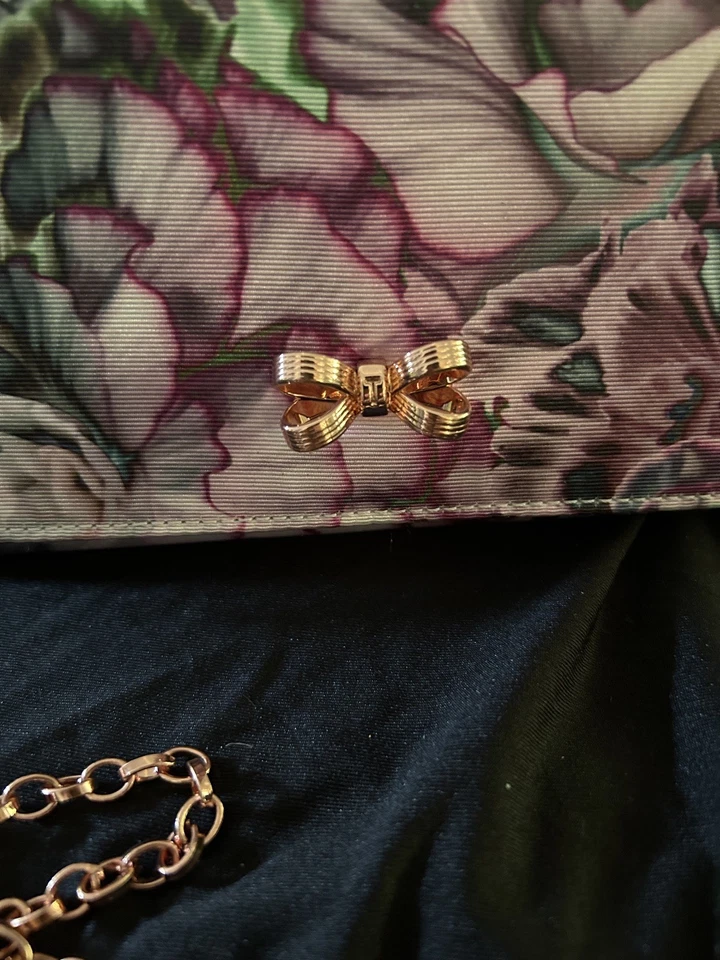 Ted Baker Crossbody Clutch Floral Flower Lavender Bag Purse - Image 2 of 4