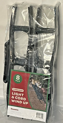Holiday Christmas Lights Storage Holder All-Purpose Ext Cord Winder (Set of 8)