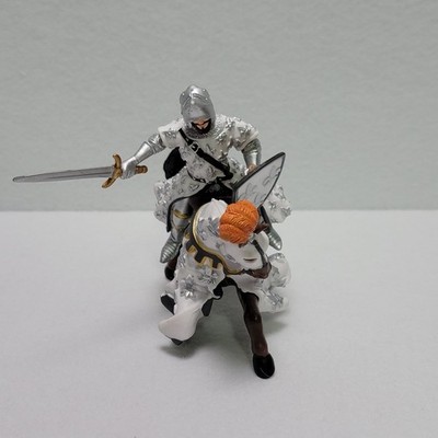 Papo Medieval Era White Prince Philip And Horse Action Figure Set Collectible