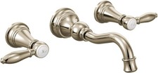 Moen TS42106NL Weymouth Two-Handle High Arc Wall Mount Faucet in Polished Nickel
