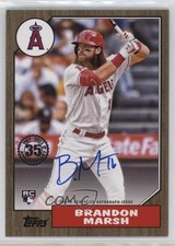 2022 Series 2 1987 Topps Baseball Gold 27/50 Brandon Marsh #87BA-BM Auto 15mj